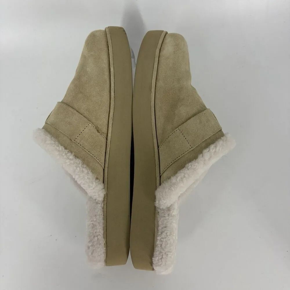 Vince Clog Shoes Size 8 Womens Sand Griff Comfort Slip On Shearling Sherpa Lined - Picture 5 of 8